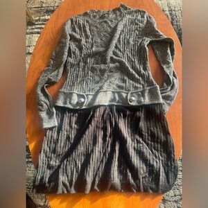 Stylish Gray Sweater Dress